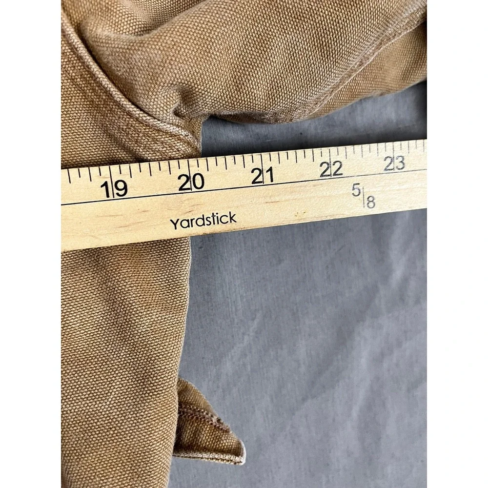 Carhartt Coveralls Mens 40 Short X01 Brown Quilt Lined Duck Canvas Distressed